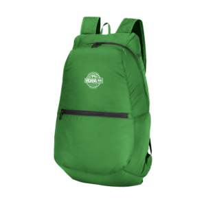 Packable Green Backpack 30X50X15 Folds To 15X15X4