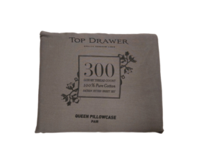 Queen Pillow Case Pair 300Tc Graphite