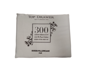 Queen Pillow Case Pair 300Tc Silver