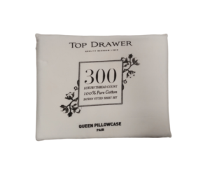 Queen Pillow Case Pair 300Tc White