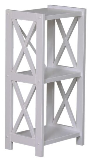 Brixton White 3 Shelf Bookcase 400X300X855Mm