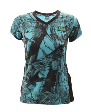 Ridgeline Ladies Breeze V-Tee Blue Camo Small