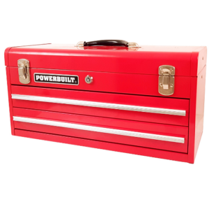 Powerbuilt Red Steel Portable Toolbox 2 Drawers