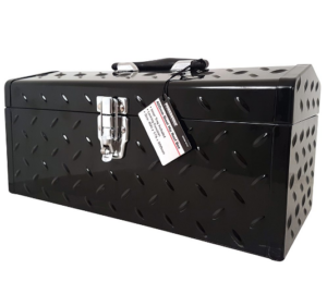 Powerbuilt Black Hip Roof Steel Portable Toolbox