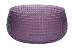 Rocko Purple Glass Bowl 21.5Cm