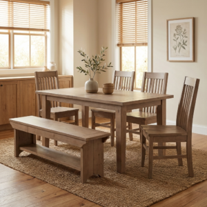 Sundried Ash 6Pc Dining Suite 1400 Ext Table