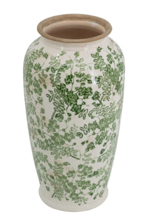 Green Leaf Ceramic Vase 195X195X295H