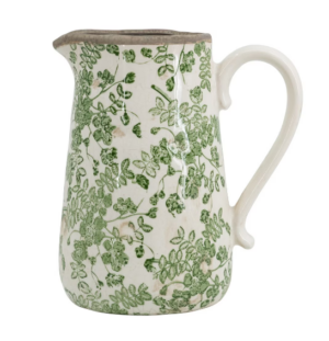 Green Leaf Ceramic Flower Pitcher 205X145X230H