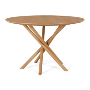 Harper Round Dining Table Natural Oak 1.2M