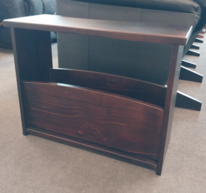 Rakaia Small Magazine Rack in Chocolate Stain