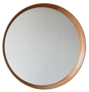 Natural Oak Round Framed Mirror 800X800H