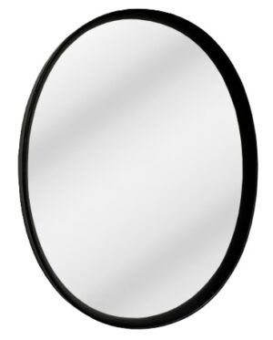 Black Oak Oval Framed Mirror 630X800H