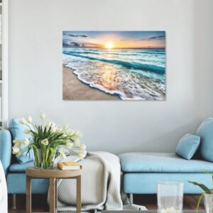 Peaceful Shores 120X80 Tempered Glass Art