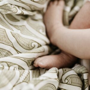Bo & Ko Baby Te Patiki Pepi Wrap Green 120X120Cm