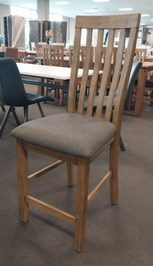 Texas Bar Chair with Grey Fabric Seat 470x575x1160