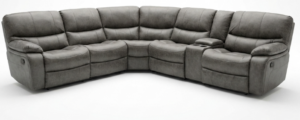 The Boss 6 Seater Corner Smoke Grey Aviator Fabric
