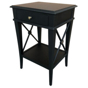 Villa Bedside Table Black 500X440X760