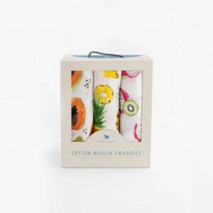 Cotton Muslin Swaddle 3Pk Tropical Fruit