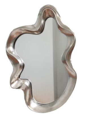 Vintage Silver Abstract Swirl Mirror 1040X650