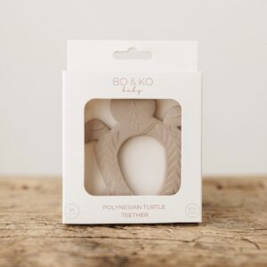 Bo & Ko Baby Turtle Teether Latte