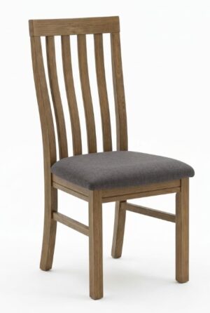 Texas Dining Chair With Grey Fabric Seat