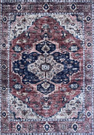 Turkish Terra Blue Traditional Rug 1.5X2.2 Non Sli