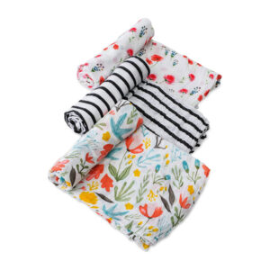 Cotton Muslin Swaddle 3Pk Wild Mums