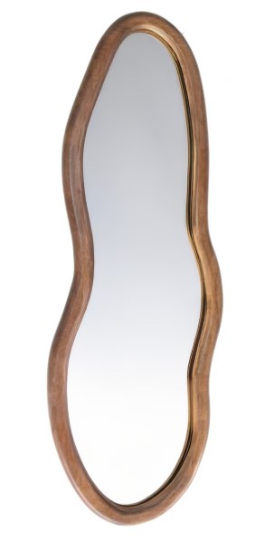 Walnut Long Squiggle Mirror 520X1500X30