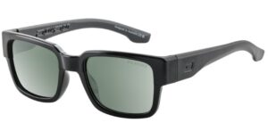 Dirty Dog Avenger Shiny Black Green Sunglasses