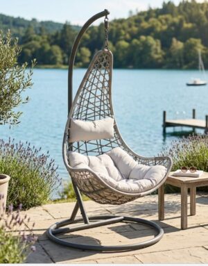 Lotus Egg Chair Grey Weight Rating 120Kg