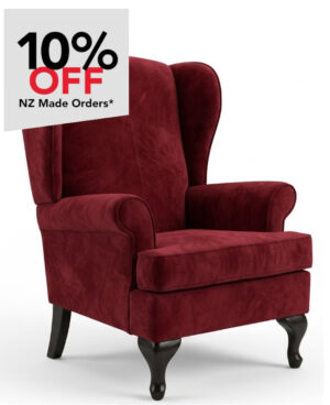 Wing Back Chair In A Grade Fabric No Pattern
