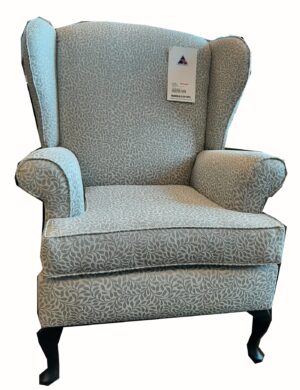 Wing Back Chair In A Grade Fabric No Pattern