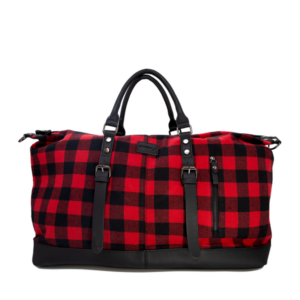 Waikawa Check Overnight Bag Red Black 60X30H