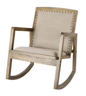 Oak & Linen Rocking Chair 600X700X880H