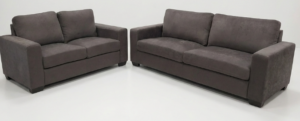 Zarah 3 + 2 Seater In Dark Grey Fabric