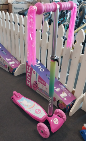 Zinc T-Motion 3 Wheel Scooter Unicorn Design