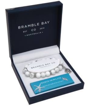 Turtle Charm Bracelet White Howlite
