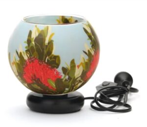Pohutukawa Blush Glass Electric Lamp 15X12Cm