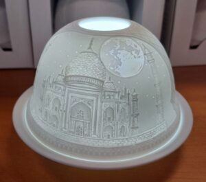 Taj Mahal India Porcelain Dome 12X8Cm