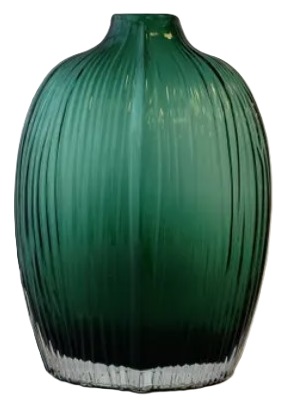 Fleur Shoulder Tall Glass Vase Emerald 20X10X18.5H