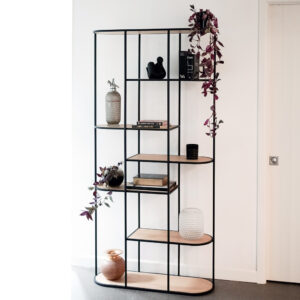 Deco Bookcase Natural Oak 90X30X180H