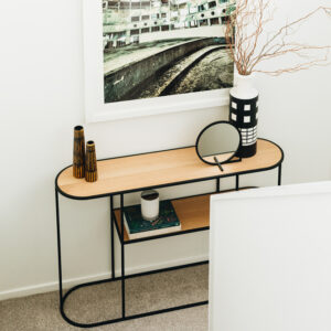Deco Console Table Natural Oak 120X30X76H