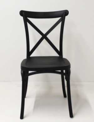 Gina Black Uv Treated Stackable Outdoor Chair