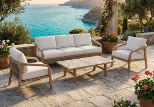 Issa 4Pc Lounge Setting 3 Seater +2 Chairs +Coffee
