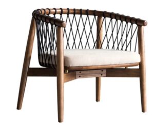 Dalton Walnut Occasional Chair 67X73X81