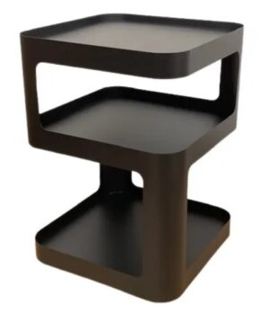 Rocco Cube Side Table Matte Black Metal 40X40X54