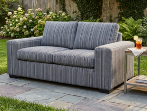 Matakana 2 Seater In Aquatic Lake Fabric Nz Made