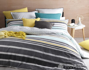 L&M Miami Mint Single Duvet Cover Set