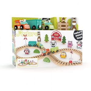 J'Adore Wooden Farm Train Set Ages 3+ Years