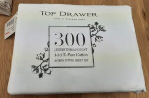 Top Drawer 300Tc Queen White Sheet Set